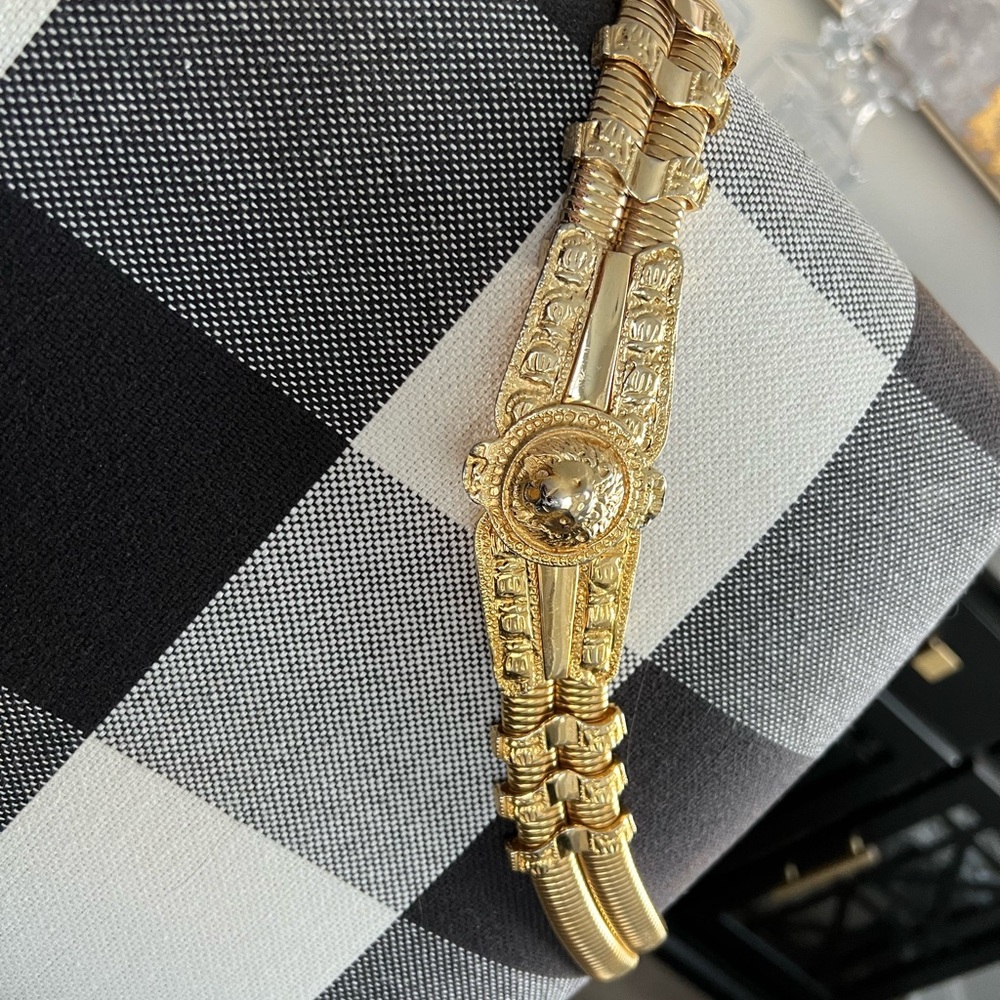 Judith Leiber Gold Ornate Belt